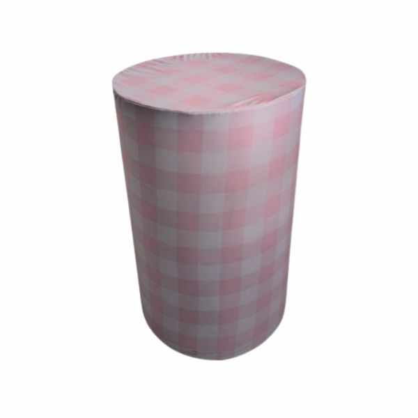 Capa Cilindro G Rosa Quadriculado 